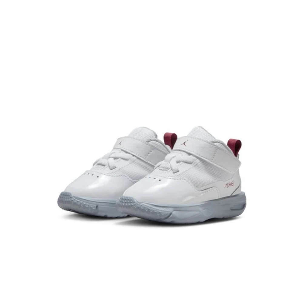 Baby Jordan Stay Loyal 3 Sneakers in White/Grey/Red